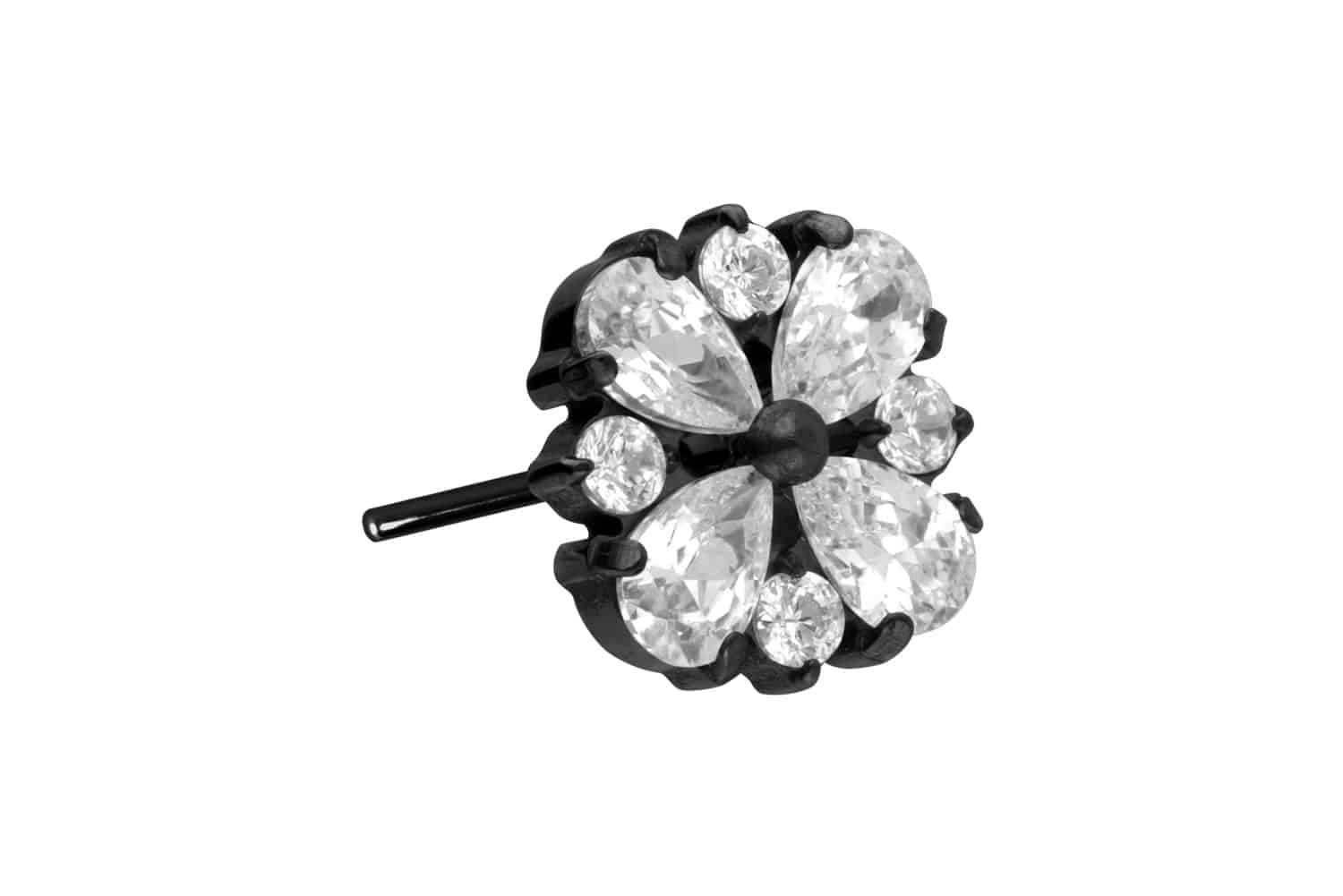 Titan Aufsatz mit Push Pin KRISTALLORNAMENT von Piercingline